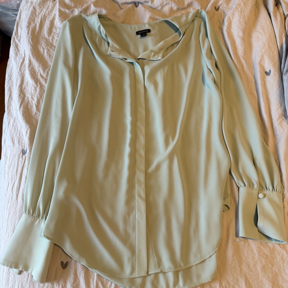 Ann Taylor Mint Green Blouse